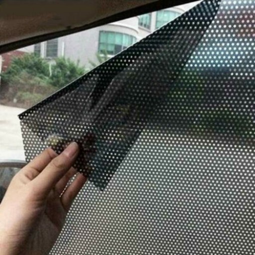 2Pc Car Side Window Sun Shade Cover Visor Sun Block Antistatic Mesh Sticker