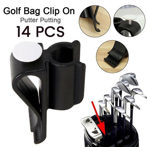 14PCS Golf Club Bag Clip On Putter Clamp Holder Putting Organizer Ball Marker