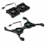 Mini Foldable Notebook Computer Cooling Fan Cooler Pad Stand for 7-15'' Laptop