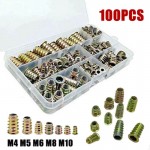 100Pcs M4-M10 Rivet Nuts Kit Aluminum Alloy Rivnut Nutsert Insert Cap Assort