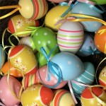 12pcs DIY Printed Eggs Colorful Easter Hanging Eggs Plast Easter Decorative Eggs
