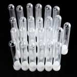 50pcs Transparent Plastic Test Tubes with Caps clear sample tubes Scientific Experiment tubes 12x100mm 