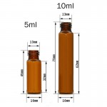 5ml 10ml STEEL ROLLER BALL BOTTLES Perfume Essential amber glass Oil Bottle 10pcs