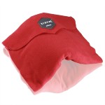 Travel Pillow - Ergonomic Neck Support Pillow Super Soft Comfort & Machine Washable Fleece Easy to Carry for Flight Car Train and Bus Travel - Red