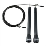Speed Jump Rope, Premium Quality Adjustable Speed Rope for Fitness Training, Skipping Exercise, Boxing MMA Training - Black