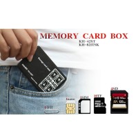 Memory Card Storage Case 24 Slots SD SDHC SDXC TF Carrying Holder Anti-Shock Black