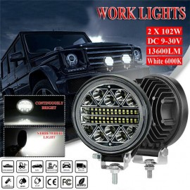 4WD Driving Fog Lamp 2pc 4"inch 102W LED Work Light Bar