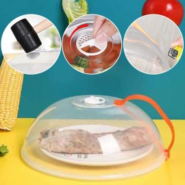 Microwave Food Cover Plastic Steam Vent Splatter Lid Anti Splattering Hover