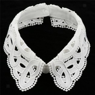 Choker Necklace Hollow Lace Detachable Lapel Shirt Fake False Collar for Ladies