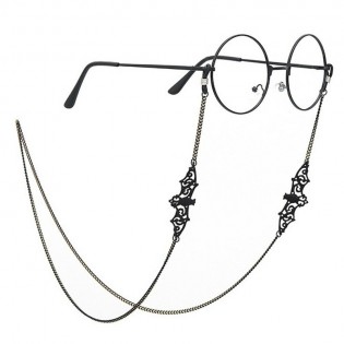 Eye Glasses Chain Black Bat Metal Neck Lanyard Sunglasses Strap Spectacles