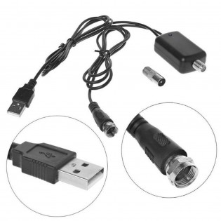 HDTV Antenna Amplifier Signal Booster Cable Digital TV USB Power Aerials Kit