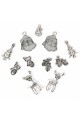 54PCS Silver Mixed Christmas Pendant Earring Bracelet Necklace DIY Making