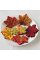 200x Realistic Fake Maple Leaves Artificial Autumn Leaf Halloween Xmas Decor