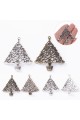 For Necklace Making 5 x Silver Tone Christmas Tree Charms Pendants