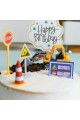 7*6cm 6Pc Mini Digger Tractor Birthday Cake Decoration