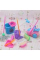 9PCS Pretend Girl Toys House Dolls Furnishing Cleaning Kit For Barbie Dolls