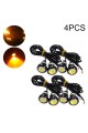 4pcs Universal Raptor Style LED Amber Grille Lighting Kits for Truck SUV Ford
