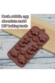 14 Grid Chocolate Mould Easter Egg Bunny Duck Ice Cube Jelly Lolly Silicone Moud
