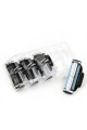 4 PCS 3-Layer Men's Razor Blades Refills Replacements For Mach 3 Turbo