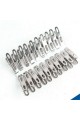Pack 20 Stainless Steel Spring Loaded Laundry Dry Line Airer Clothes Clip Pegs