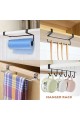 6 hooks cup holder hang kitchen cabinet under shelf storage rack Organizer Tool Nail Free Under-the-closet Mug Hooks 