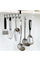 6 hooks cup holder hang kitchen cabinet under shelf storage rack Organizer Tool Nail Free Under-the-closet Mug Hooks 