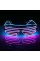 El Wire LED Glasses Glow Glasses Light Up Flashing Shutter Neon Rave Glasses Party For Adults Sunglasses Glow In The Dark Neon Flashing Glasses