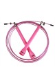 Speed Jump Rope, Premium Quality Ball Bearing Speed Rope Adjustable Cable for Men, Women and Children to do Fitness Training, Skipping Exercise - Pink